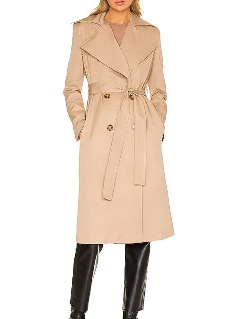 Bardot Classic Trench - Beige Belted Coat